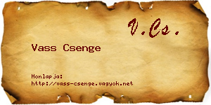 Vass Csenge névjegykártya